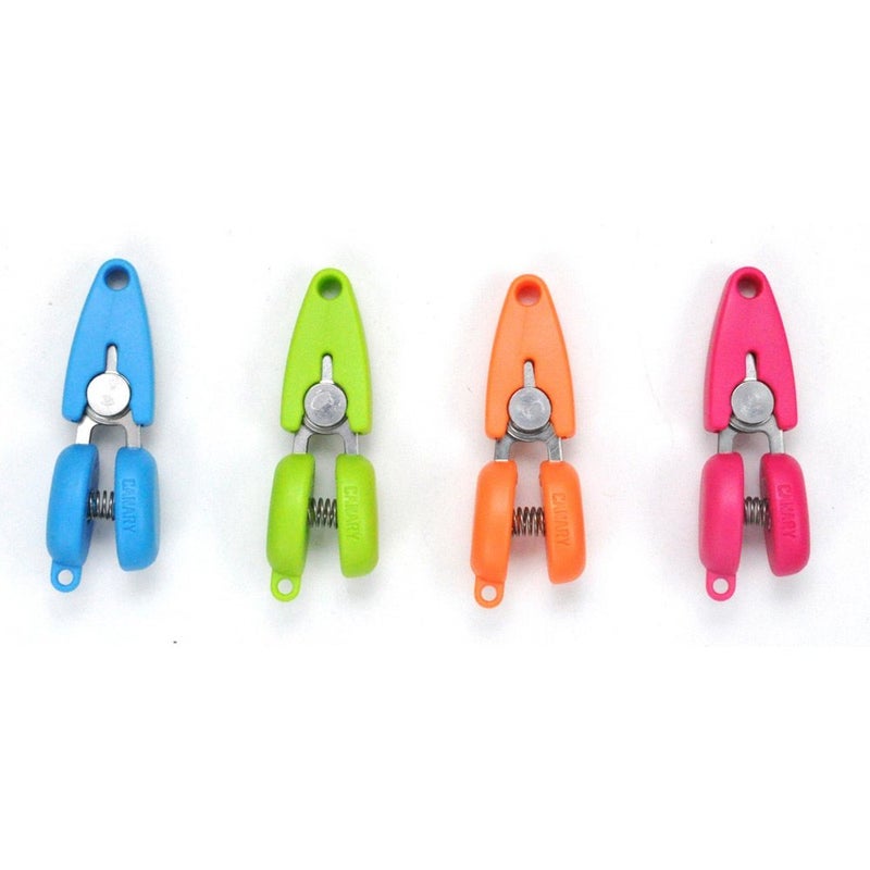 CANARY Mini Travel Scissors 1.3" - TSA Approved Portable Tiny Scissors for Yarn, Sewing, Paper - Micro Keychain Snips with Safety Cap, Japanese Stainless Steel Blade, Made in Japan, Blue - Image 5